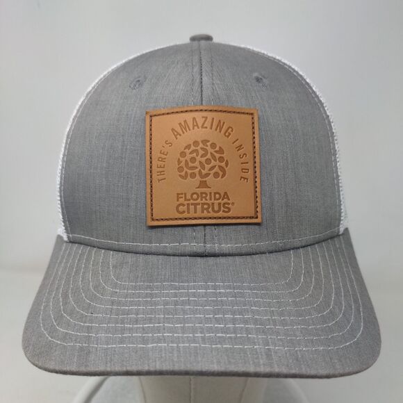 There's Amazing Inside Florida Citrus Snapback Trucker Hat Gray One Size - Picture 2 of 6